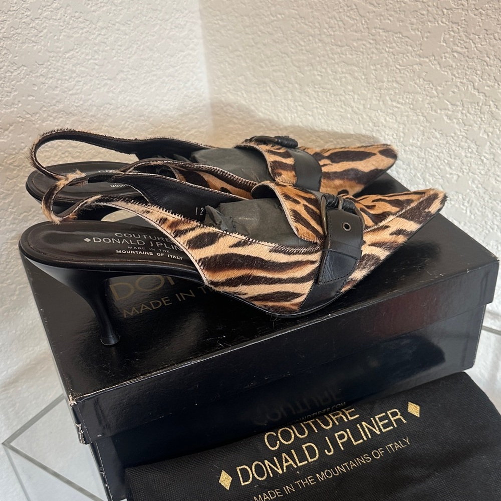 Donald J. Pliner Animal Print Slingback Heels